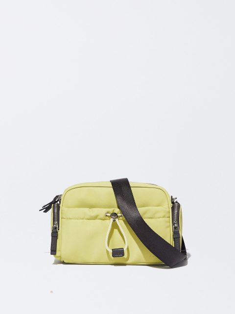 Parfois Nylon-Effect Crossbody Taske Dame Gul | DK-71TIQBAMH