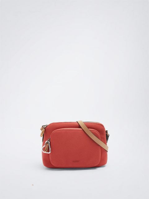 Parfois Nylon-Effect Crossbody Taske Dame Koral | DK-94EDMQKPG