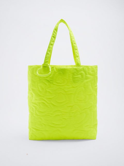 Parfois Nylon Heart Tote Indkøbstasker Dame Grøn | DK-74NZXPHCR