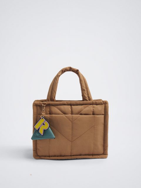 Parfois Nylon With Pendant Muleposer Dame Brune | DK-28IDOHYQF