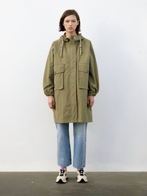 Parfois Parka With Pockets And Hood Jakke Dame Grøn | DK-57AUFJRNQ