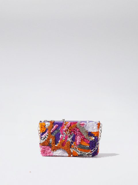 Parfois Party Handbag With Sequins And Beads Skuldertasker Dame Flerfarvede | DK-56OYFKHER