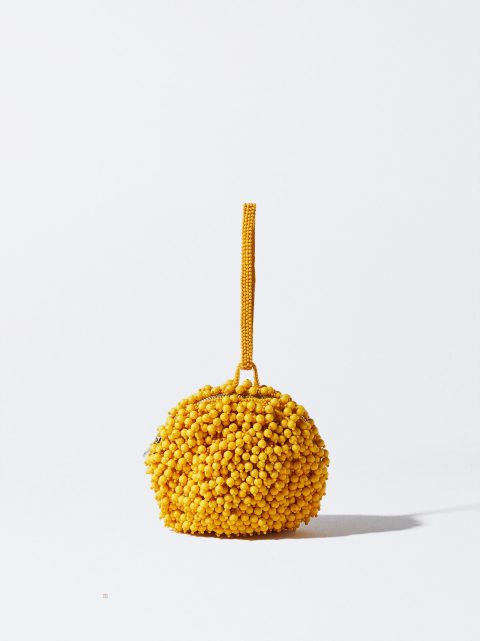 Parfois Party With Beads Håndtaske Dame Gul | DK-79IDVHPUY