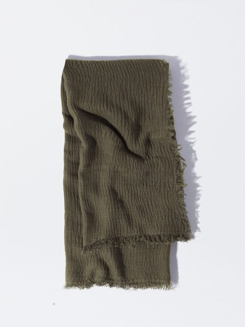 Parfois Pashmina With Frayed Detailing Tørklæder Dame Khaki | DK-43MHGSBLE