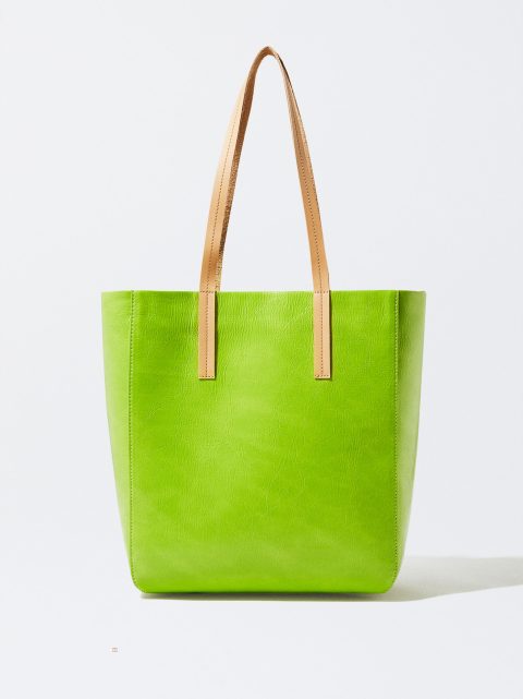 Parfois Personalised Lak Tote Indkøbstasker Dame Grøn | DK-71DNASVQH