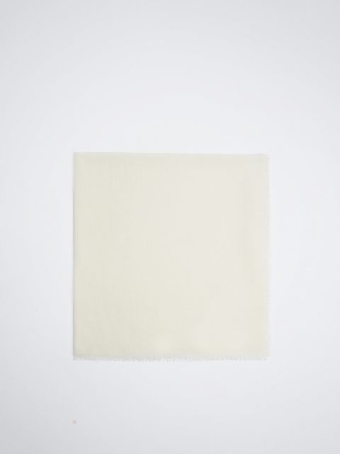 Parfois Plain Pashmina With Frayed Detailing Tørklæder Dame Hvide | DK-21CYJVXZD