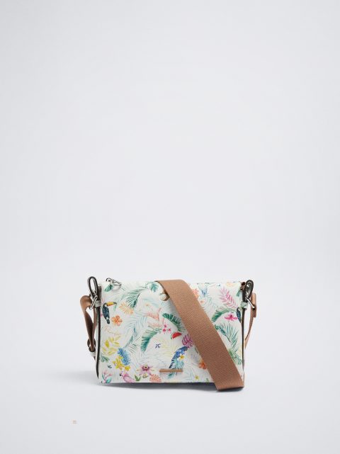 Parfois Printed Crossbody Taske Dame Brune | DK-37SIAUYQZ
