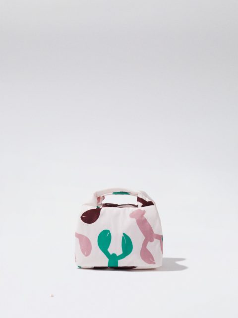 Parfois Printed Nylon Toilettaske Dame Hvide | DK-28RMZLUPK