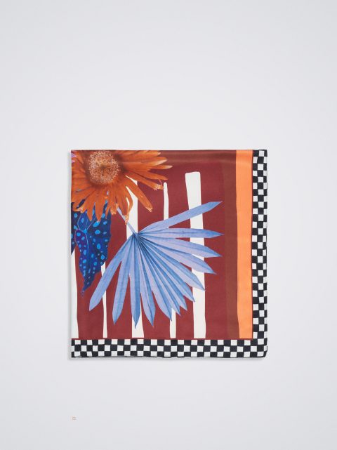 Parfois Printed Square Neckerchief Tørklæder Dame Rød | DK-15VAWHBZO