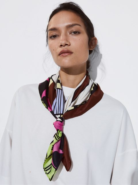 Parfois Printed Square Neckerchief Tørklæder Dame Flerfarvede | DK-34CLKHDIW