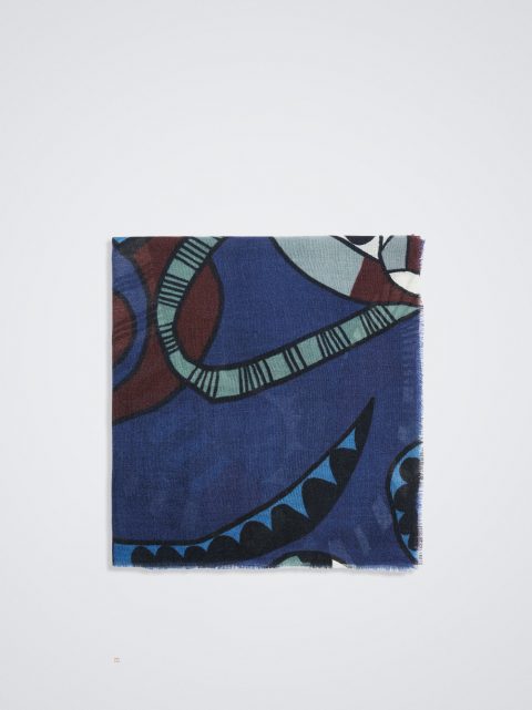 Parfois Printed Tørklæder Dame Blå | DK-08IALZNSV