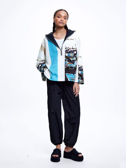 Parfois Printed With Hood Trøjer Dame Flerfarvede | DK-72NFLQHDW