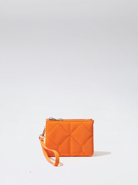 Parfois Quiltet Coin Pung Dame Orange | DK-60OVTPDWR