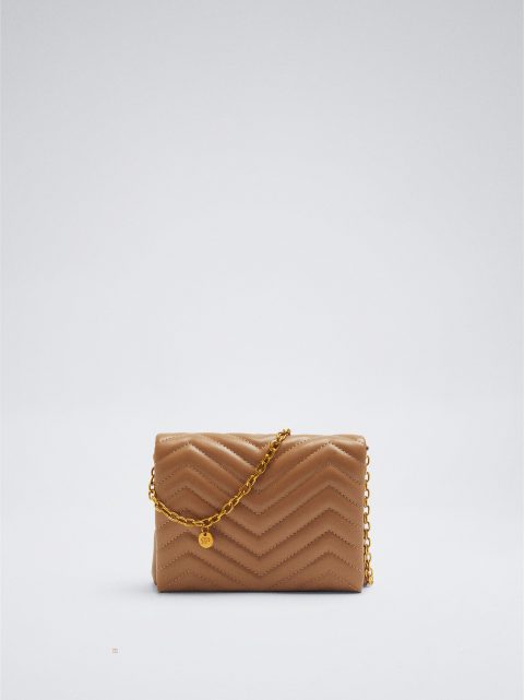 Parfois Quiltet Crossbody Taske Dame Brune | DK-80CBKWZQU