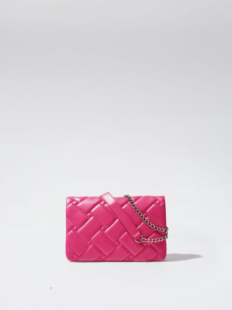 Parfois Quiltet Crossbody With Chain Skuldertasker Dame Lyserød | DK-10BVUHWTD