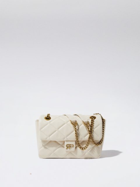 Parfois Quiltet Crossbody With Chain Skuldertasker Dame Beige | DK-12PKEYQBG