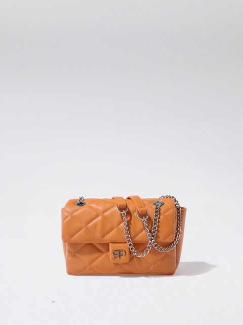Parfois Quiltet Crossbody With Chain Skuldertasker Dame Orange | DK-85TXHIULV