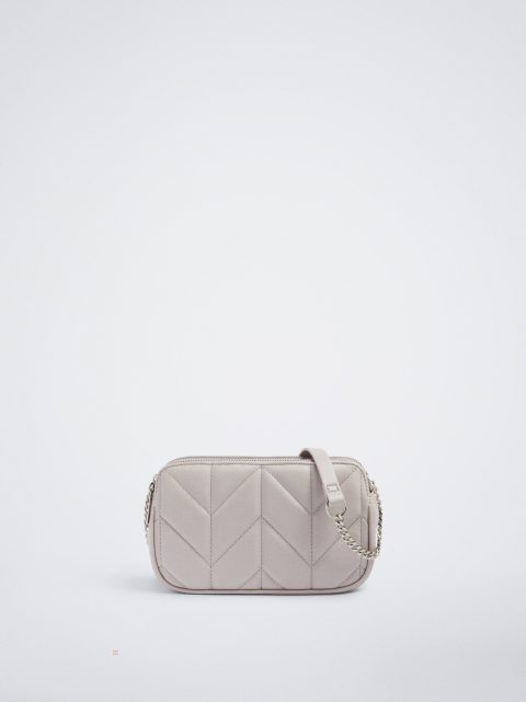 Parfois Quiltet With Chain Crossbody Taske Dame Hvide | DK-40HWEYPLG
