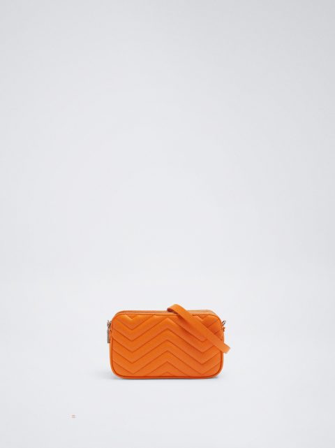 Parfois Quiltet With Chain Crossbody Taske Dame Orange | DK-47GMTLPUR