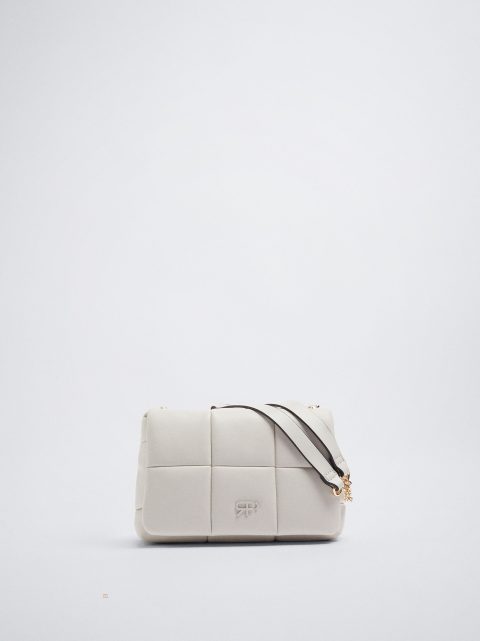 Parfois Quiltet With Chain Skuldertasker Dame Hvide | DK-23HCFSBZA