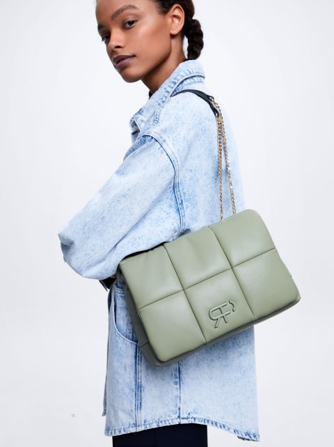 Parfois Quiltet With Chain Skuldertasker Dame Khaki | DK-25AOGMIYJ