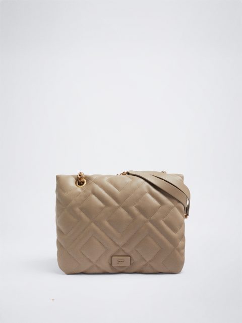 Parfois Quiltet With Chain Skuldertasker Dame Brune | DK-84XMINYZQ