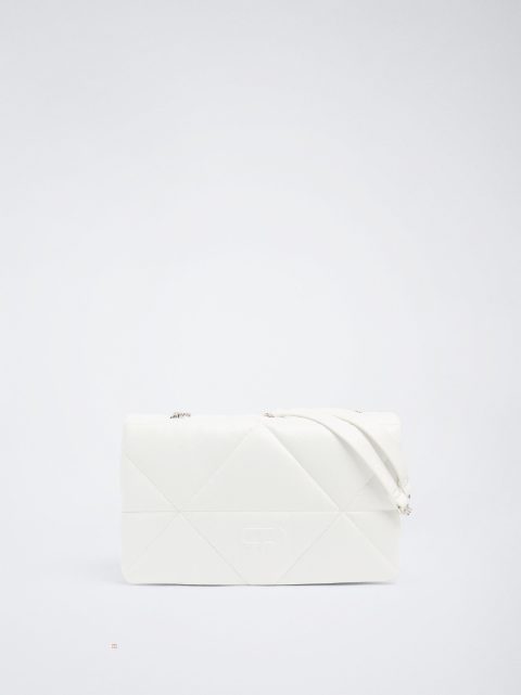Parfois Quiltet With Chain Skuldertasker Dame Hvide | DK-93YNALDZB