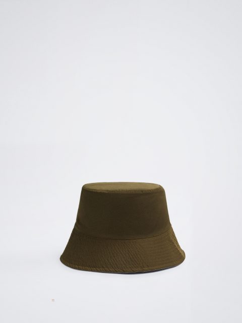 Parfois Reversible Vandtætte Rain Hat Dame Khaki | DK-45UELRBFA