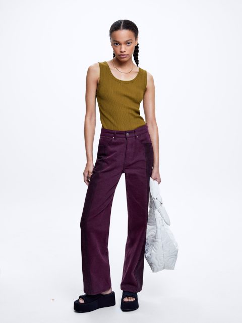 Parfois Ribbet Toppe Dame Khaki | DK-95SJIBGRO