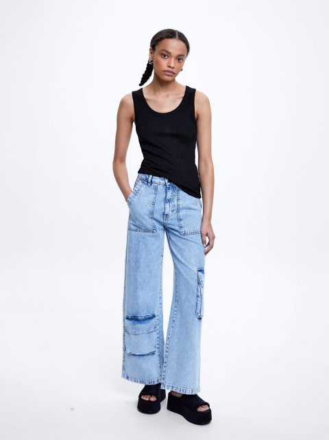 Parfois Ribbet Toppe Dame Sort | DK-53NBELTDH