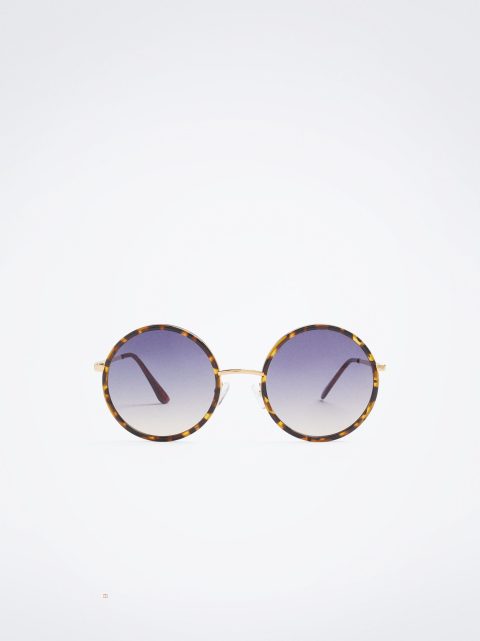 Parfois Round Metallic Solbriller Dame Brune | DK-38LXBVZAW