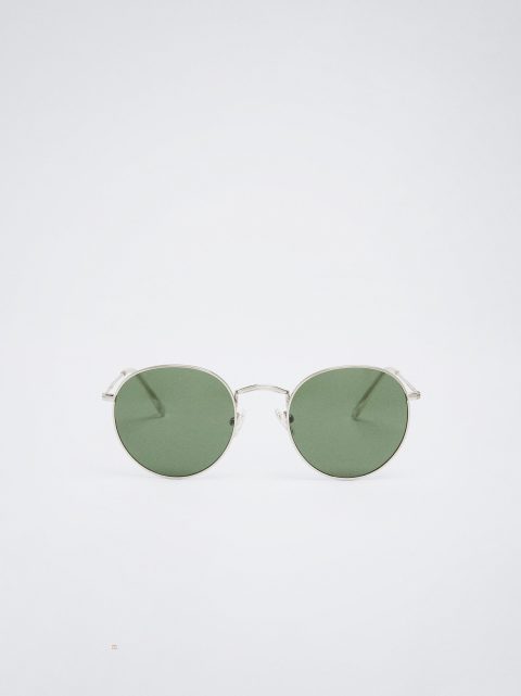 Parfois Round Metallic Solbriller Dame Sølv | DK-42LMBEPZU