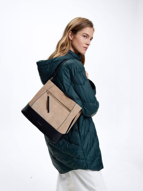 Parfois Ruskind Skuldertasker Dame Beige | DK-09QBKCJZI