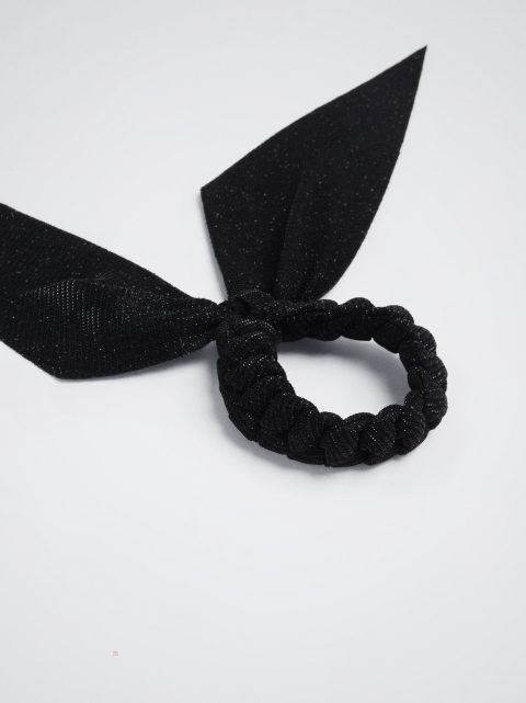 Parfois Scrunchie With A Bow Hårelastikker Dame Sort | DK-04OQTSKXD