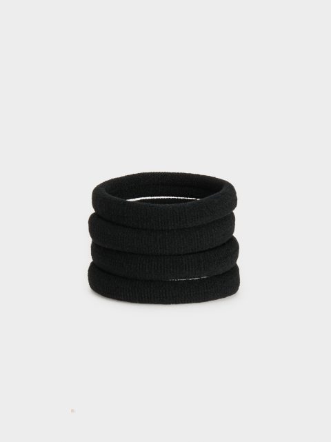 Parfois Set Of Hair Elastics Hårelastikker Dame Sort | DK-64YZEFKOQ