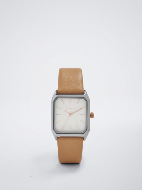 Parfois Square Case Rosaguld Ure Dame Brune | DK-53PHKQBZL