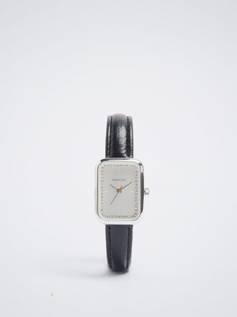 Parfois Square Case Rosaguld Ure Dame Sort | DK-67XJYRVTN