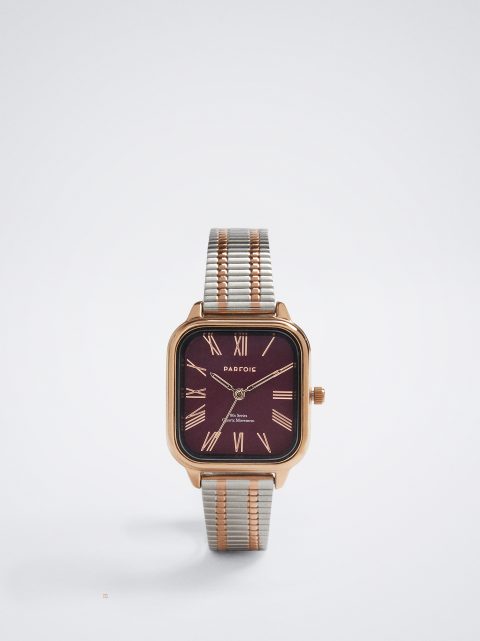 Parfois Square Case Stainless Steel Guld Ure Dame Lyserød Guld | DK-46QFDJZSW