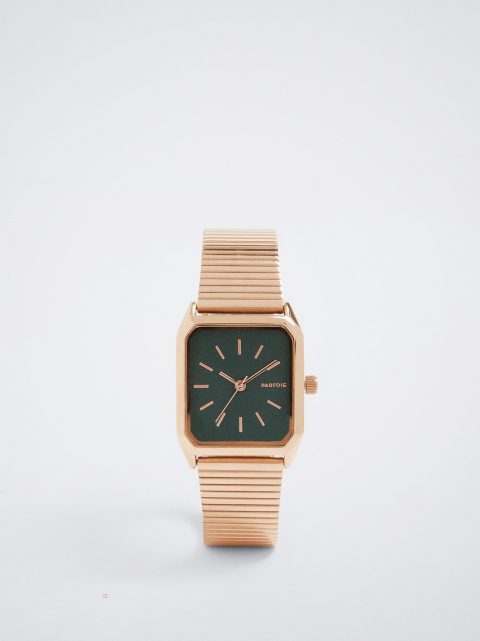Parfois Square Case Stainless Steel Rosaguld Ure Dame Lyserød Guld | DK-45PCMSKUD