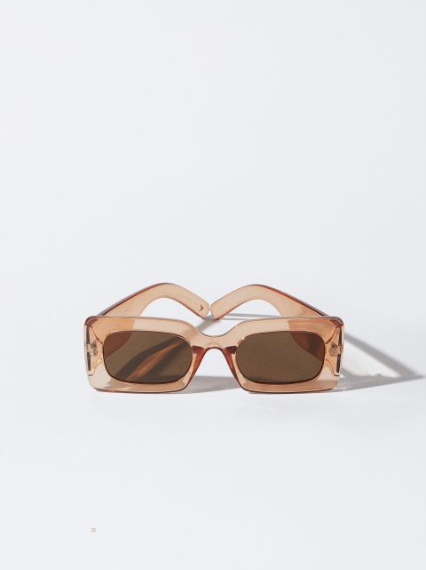 Parfois Square Solbriller Dame Orange | DK-35MFAQNKU