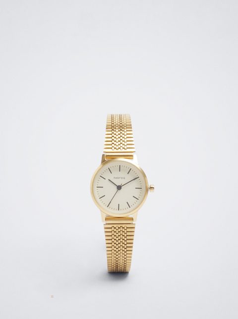 Parfois Stainless Steel Golden Guld Ure Dame Guld | DK-07PKZOLQI