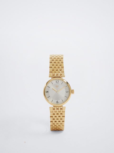 Parfois Stainless Steel Golden Guld Ure Dame Guld | DK-49LRBPCXT