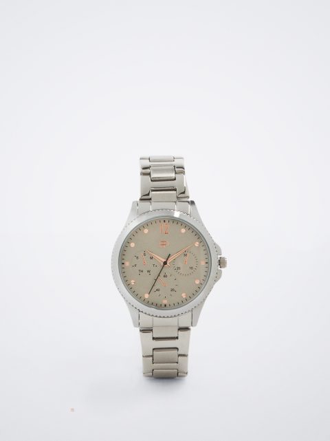Parfois Stainless Steel Silver Sølv Ure Dame Sølv | DK-52ATHWOGV