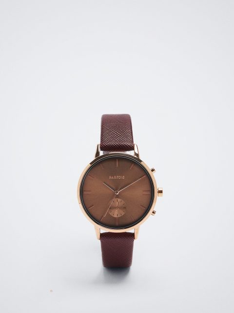 Parfois Stainless Steel With Contrast Case Rosaguld Ure Dame Bordeaux | DK-56VSLQBIU