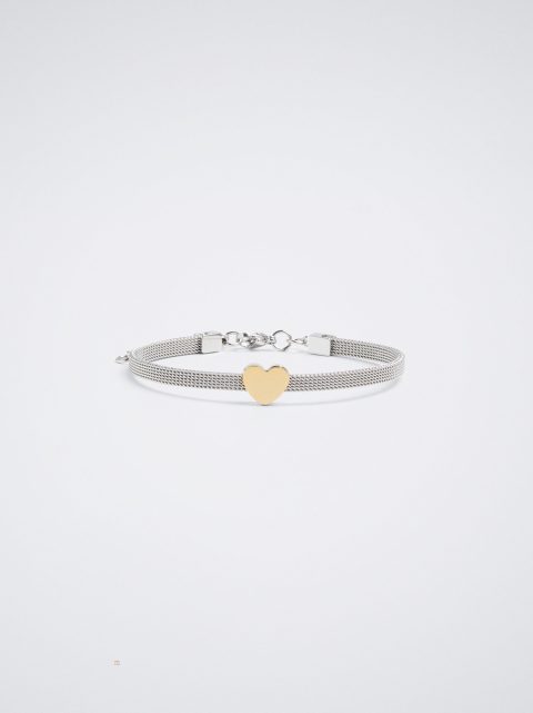 Parfois Stainless Steel With Heart Armbånd Dame Flerfarvede | DK-07VAHQBSC