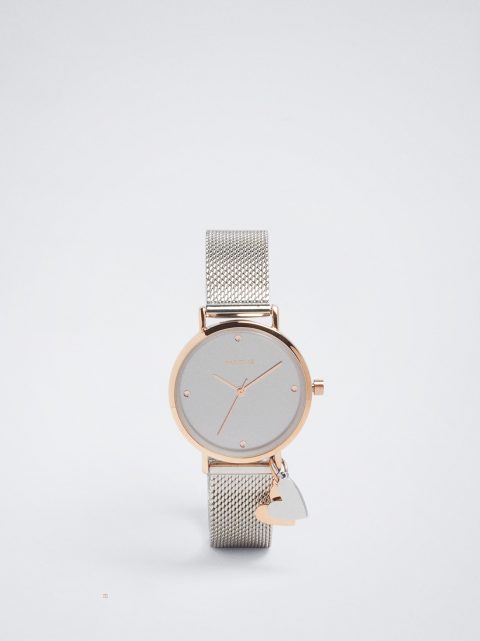 Parfois Stainless Steel With Hearts Rosaguld Ure Dame Flerfarvede | DK-10HZRCPXW