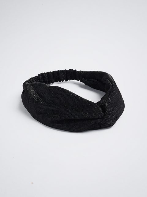 Parfois Strass Turban-Stil Pandebånd Dame Sort | DK-26XWNKSMT