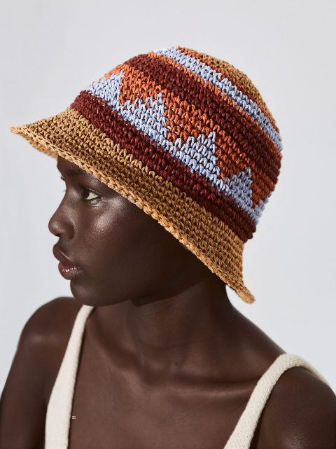 Parfois Straw Bucket Hat Dame Flerfarvede | DK-15WEQCFZO