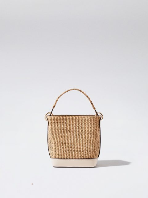 Parfois Straw Bucket Skuldertasker Dame Brune | DK-58VHWMXRE