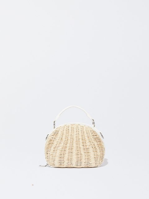 Parfois Straw Crossbody Taske Dame Beige | DK-36VKIDAHB